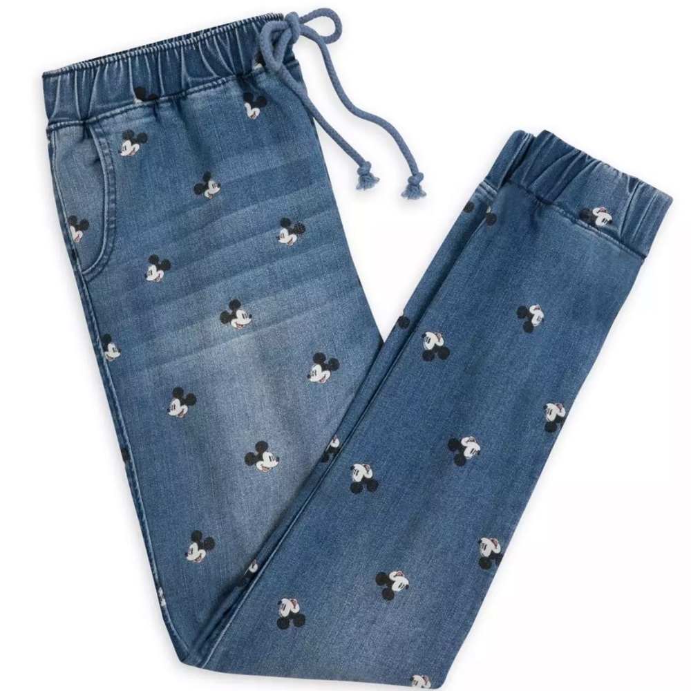 Mickey Mouse Denim Jogger Pants for Juniors Size Junior XL